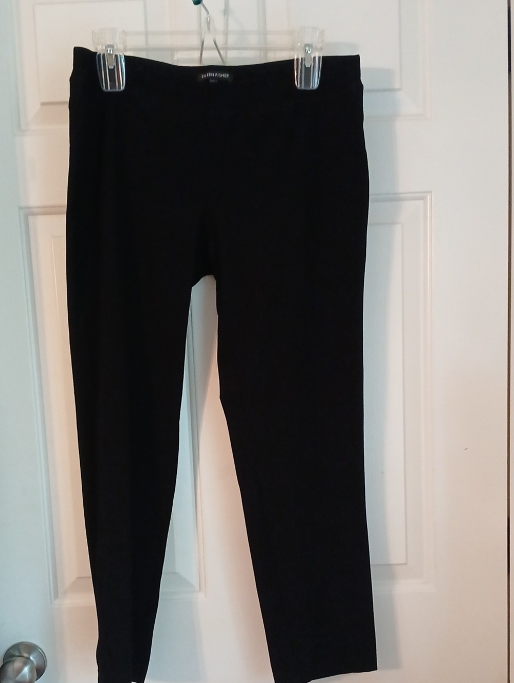 Eileen Fisher Black Slim Ponte Knit Pants